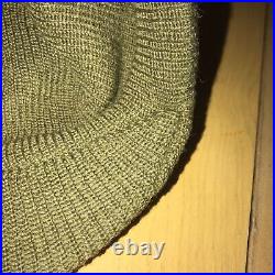 ORIGINAL WWII M1941 RADAR JEEP US ARMY WOOL KNIT HAT small NICE SHAPE