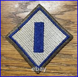 ORIGINAL WWII U. S. ARMY 1st SERVICE COMMAND PATCH with OD BORDER WORN