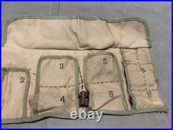 ORIGINAL WWII US ARMY INFANTRY M13 BROWNING TOOL CARRY POUCH With SOME CONTENTS