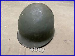 ORIGINAL WWII US ARMY M1 HELMET SHELL, FRONT SEAM, Schlueter Made