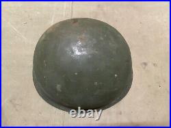 ORIGINAL WWII US ARMY M1 HELMET SHELL, FRONT SEAM, Schlueter Made