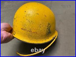 ORIGINAL WWII US ARMY M1 HELMET SHELL, REAR SEAM, Schlueter Made