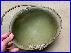 ORIGINAL WWII US ARMY M1 HELMET SHELL, REAR SEAM, Schlueter Made