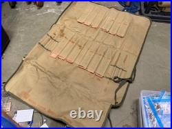 ORIGINAL WWII US ARMY M1937 BUTCHER OUTFIT KNIVES UTENSILS ROLL With INSERTS