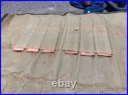 ORIGINAL WWII US ARMY M1937 BUTCHER OUTFIT KNIVES UTENSILS ROLL With INSERTS