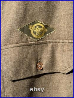 ORIGINAL WWII US ARMY M1937 M37 WOOL COMBAT FIELD SHIRT-MEDIUM/small 32 75