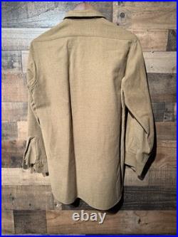 ORIGINAL WWII US ARMY M1937 M37 WOOL COMBAT FIELD SHIRT-MEDIUM/small 32 75