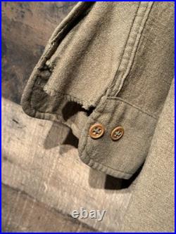 ORIGINAL WWII US ARMY M1937 M37 WOOL COMBAT FIELD SHIRT-MEDIUM/small 32 75