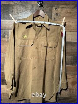 ORIGINAL WWII US ARMY M1937 M37 WOOL COMBAT FIELD SHIRT-MEDIUM/small 32 75