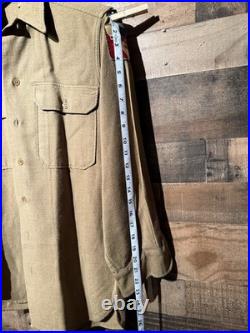 ORIGINAL WWII US ARMY M1937 M37 WOOL COMBAT FIELD SHIRT-MEDIUM/small 32 75