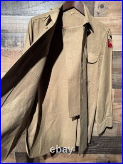 ORIGINAL WWII US ARMY M1937 M37 WOOL COMBAT FIELD SHIRT-MEDIUM/small 32 75