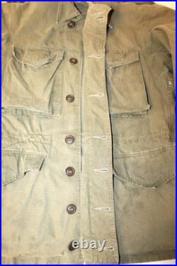 ORIGINAL WWII US ARMY M1943 M43 Size 34R COMBAT FIELD JACKET ORIGINAL WWII US ARMY M1943 M43 Size 34R COMBAT FIELD JACKET