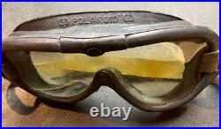 ORIGINAL WWII US ARMY M1944 GOGGLES in BOX PILOT / TANKER POLAROID