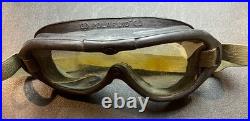 ORIGINAL WWII US ARMY M1944 GOGGLES in BOX PILOT / TANKER POLAROID
