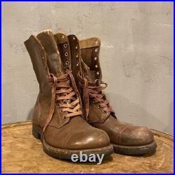 ORIGINAL WWII US ARMY PARATROOPER JUMP BOOTS BROWN DATED 1943 Size8-8.5 Used JP