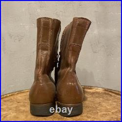 ORIGINAL WWII US ARMY PARATROOPER JUMP BOOTS BROWN DATED 1943 Size8-8.5 Used JP