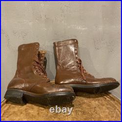 ORIGINAL WWII US ARMY PARATROOPER JUMP BOOTS DATED 1943i6523. BROWN ORIGINAL WWII US ARMY PARATROOPER JUMP BOOTS DATED 1943i6523. BROWN