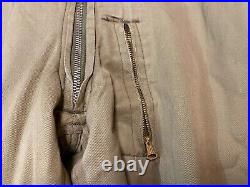 ORIGINAL WWII US ARMY TANKER TANK BIB OVERALLS COVERALLS With CUTTER TAGS-LARGE