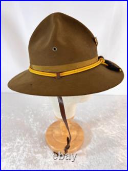 ORIGINAL WWII US ARMY WW2 CAVALRY CAMPAIGN HAT With SCREWBACK DI & CORD SiZE 7 ORIGINAL WWII US ARMY WW2 CAVALRY CAMPAIGN HAT With SCREWBACK DI & CORD SiZE 7