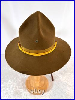 ORIGINAL WWII US ARMY WW2 CAVALRY CAMPAIGN HAT With SCREWBACK DI & CORD SiZE 7