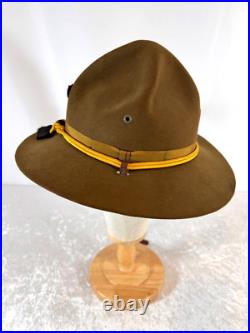 ORIGINAL WWII US ARMY WW2 CAVALRY CAMPAIGN HAT With SCREWBACK DI & CORD SiZE 7