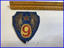 ORIGINAL WWII US Army 9th Air Force Bullion Patch