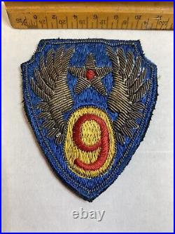 ORIGINAL WWII US Army 9th Air Force Bullion Patch