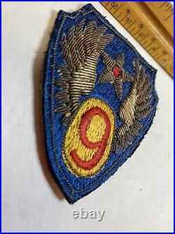 ORIGINAL WWII US Army 9th Air Force Bullion Patch