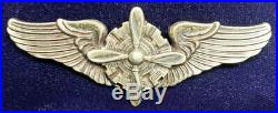 ORIGINAL WWII US Army Air Force Sterling Flight Engineer Wing 3 in NS Meyer PB