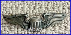 ORIGINAL! WWII USAAF US Army Air Force Sterling 3 Pilot Wings By Josten Pinback