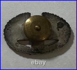ORIGINAL WWII WW2 US Army Combat Medic Sterling Silver Pin-Back Award Badge