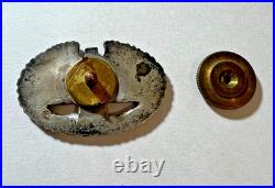 ORIGINAL WWII WW2 US Army Combat Medic Sterling Silver Pin-Back Award Badge