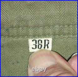 Old Vtg 1940s WWII US Army HBT Coveralls 13 Star Buttons Great Stage Movie Prop