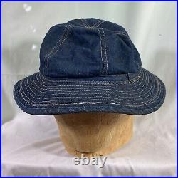 Original 1930s WWII US Army Denim Daisy Mae Hat Ex Cond No Wash