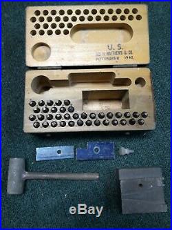 Original 1942 WWII U. S. Army Field Metal Stamping Dog Tag Mess Kit Punch Set