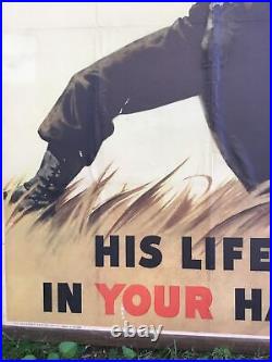 Original 28x40 WWII US Army Poster God help me if this is a dud! 1942