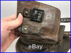 Original AUTHENTIC Pair WW2 WWII US Army Combat Boots Double Buckle (RF750)