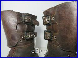 Original AUTHENTIC Pair WW2 WWII US Army Combat Boots Double Buckle sz10 1/2