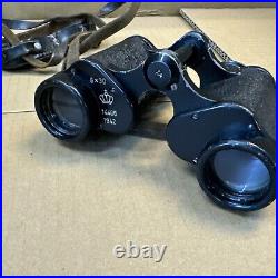 Original BUSCH RATHENOW 6x30 WWII binoculars made for Swedish Army, 1942 #14466