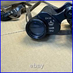 Original BUSCH RATHENOW 6x30 WWII binoculars made for Swedish Army, 1942 #14466