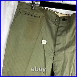 Original Deadstock WWII US Army HBT Herringbone Pants Trousers Dungarees size 44