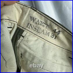 Original Deadstock WWII US Army HBT Herringbone Pants Trousers Dungarees size 44