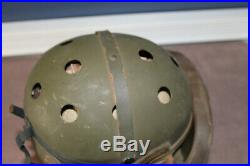 Original Early WW2 U. S. Army M-38 Tankers Helmet withGoggles, Complete & Excellent