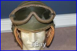 Original Early WW2 U. S. Army M-38 Tankers Helmet withGoggles, Complete & Excellent