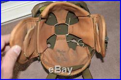 Original Early WW2 U. S. Army M-38 Tankers Helmet withGoggles, Complete & Excellent