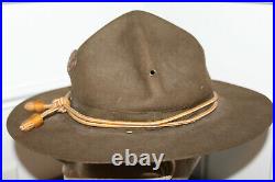 Original Early WW2 U. S. Army Soldiers Campaign Hat withSignal Corps Cord & Acorns