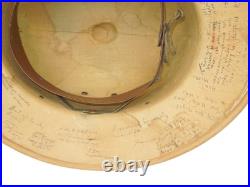 Original Early WWII US Army Officer Pith Helmet With Many Signatures