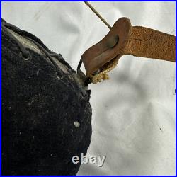 Original French M35 WWII Army Canteen Bidon Blue Wool cover & strap