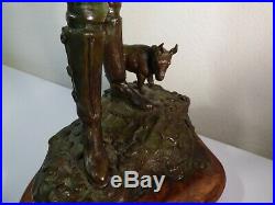 Original General Patton ARMY GREEN WWII BRONZE SCULPTURE by AUSTIN DEUEL