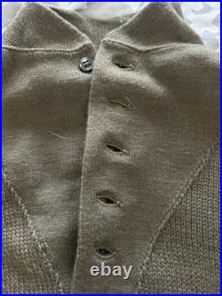 Original, Jan. 1945 dated LARGE WWII US ARMY OD High Neck Henley Wool Sweater Original, Jan. 1945 dated LARGE WWII US ARMY OD High Neck Henley Wool Sweater